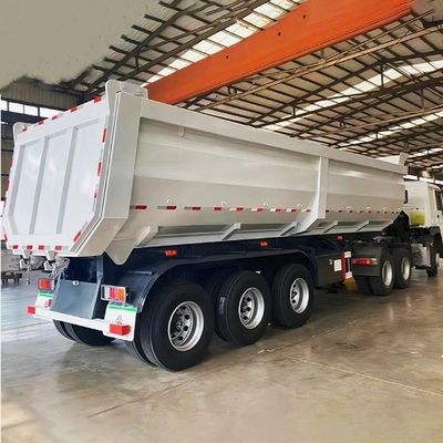 Wosheng 3 Axles 930*250*345M 鉱石輸送のための半トレーラー 2024 ダンプ半トレーラー