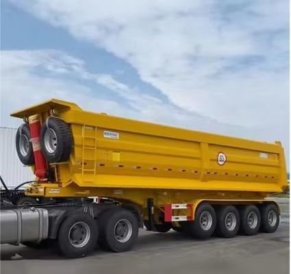 客の要求 50トンの後部ダンプトレーラー U型水力ダンプティッパーセミトレーラー