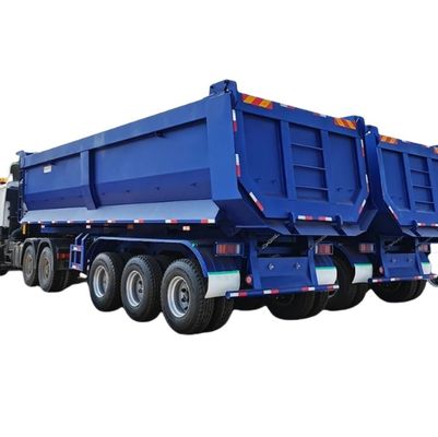 客の要求 50トンの後部ダンプトレーラー U型水力ダンプティッパーセミトレーラー