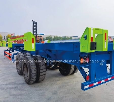 2軸の機械式懸垂半トレーラー 港のターミナルコンテナトレーラー