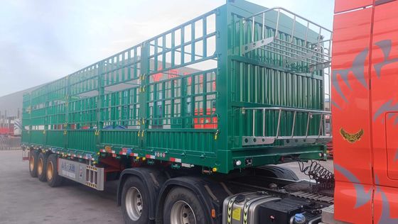 最大重荷 50tons トラック 横壁フェンス 畜産と野菜のための半トレーラー