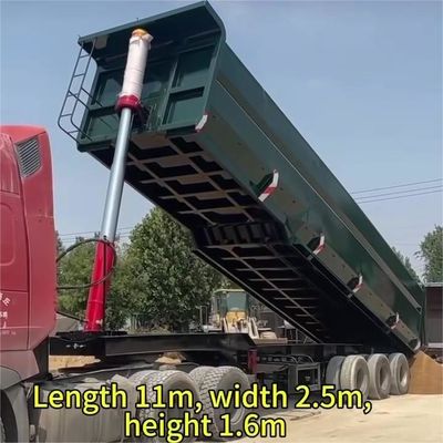 後ろのダンプ半トレーラー 3軸 FUWA/Wosheng 40-60tons CBM ティッパー ティッパー トラック トラック