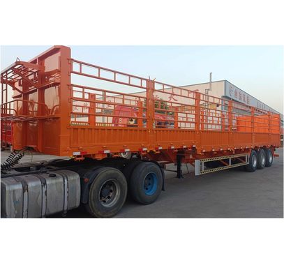 SAF 2 スピード 28t 重荷着陸車 4 軸葉スプリングフェンス 貨物半トレーラー