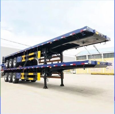 高容量40フィートフラットベッドコンテナトレーラー 3軸と12400x2610x1550mmサイズ