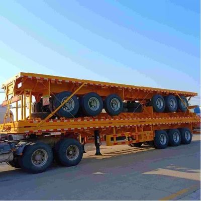 3軸で人気のあるスタイルと色でカスタマイズ可能なコンテナフラットベッドトラックトレーラー