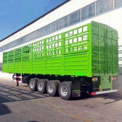 28t 重荷着陸車 3軸 WS 横壁フェンス 動物輸送用半トレーラー