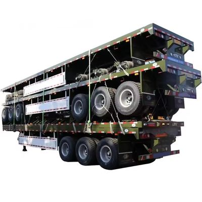 重荷及び長距離輸送のための40フィートコンテナ3軸平床トレーラー
