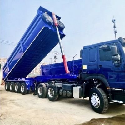 耐久的で安全な輸送のための100トンのバックダンプトレーラー