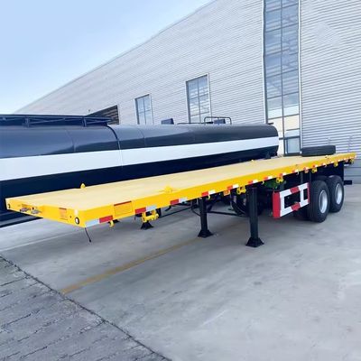 重荷及び長距離輸送のための40フィートコンテナ3軸平床トレーラー