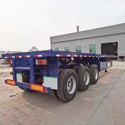 重荷及び長距離輸送のための40フィートコンテナ3軸平床トレーラー