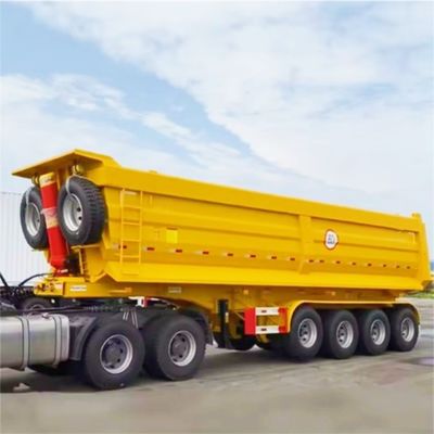 耐久的で安全な輸送のための100トンのバックダンプトレーラー