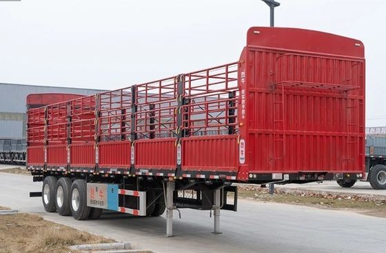 柔軟で重荷用動物輸送用の3軸の畜産フェンス半トレーラー