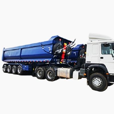 耐久的で安全な輸送のための100トンのバックダンプトレーラー