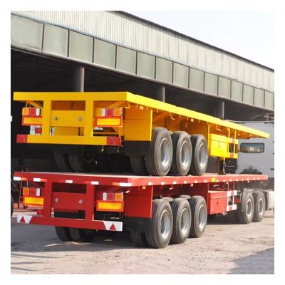 最大重荷 20T-80T 40 Ft 2 3 アクセル 遠距離輸送用平床半トレーラー