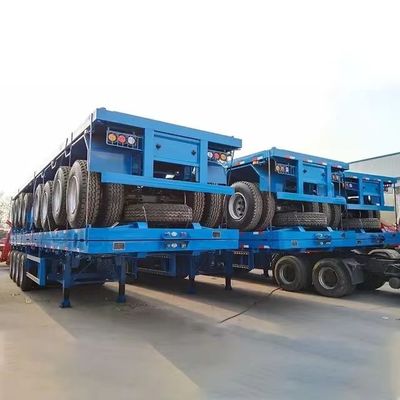 保証 40FT コンテナ フラットベッド 半トラック トレーラー 双線ブレーキシステム