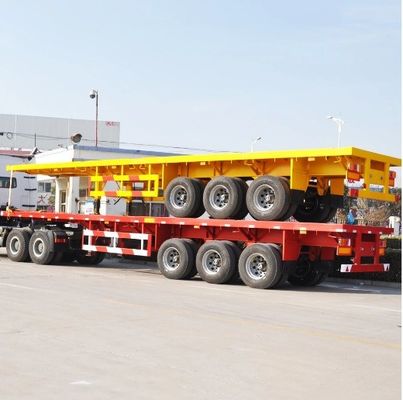 12400*2610*1550mm 重い機械の輸送のための 40 45FT の自己の平床半トレーラー