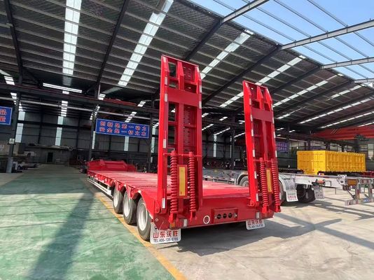 重荷の安全輸送のための40-100TONの低重量ローダートレーラー