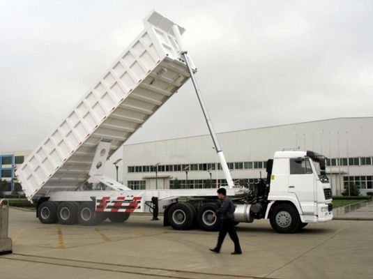 機能 貨物輸送 半トレーラー U型 端傾斜機 液圧式 後部ダンプトレーラー