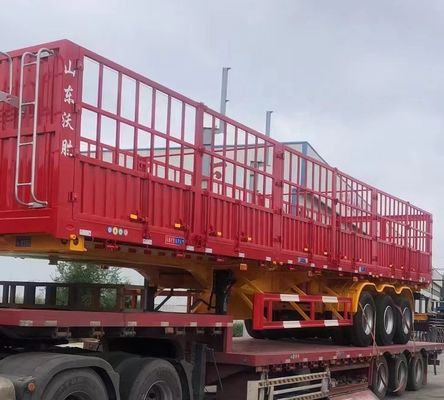 最大用荷重30000kg 野菜輸送用の動物方形輸送フェンスセミトレーラー
