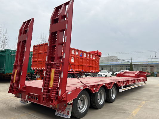 鉄 40-100TON コンテナ トラック トレーラー 低負荷機 4軸の半トレーラー
