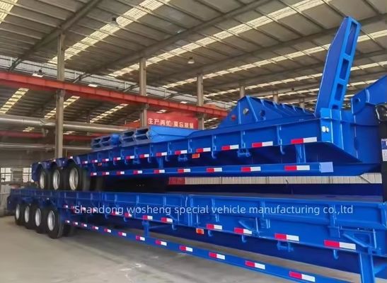 鉄 40-100TON コンテナ トラック トレーラー 低負荷機 4軸の半トレーラー