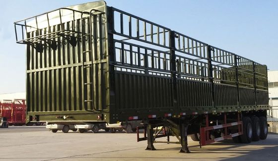 野菜と家畜のための半トレーラー 3軸 7.5 トン重量 機械式懸垂