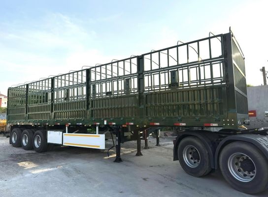 野菜と家畜のための半トレーラー 3軸 7.5 トン重量 機械式懸垂