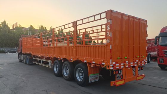 3軸 40~80トンの鋼材 利便性 サイド 壁 オープン 家畜 野菜 フェンス トラック トレーラー