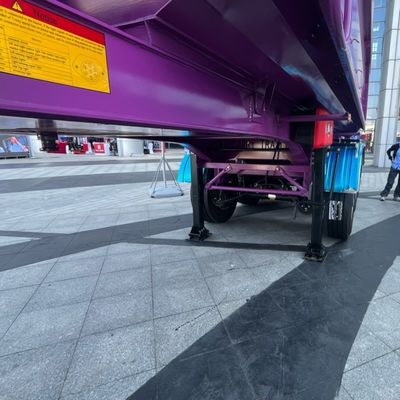 KSA市場 3軸 60t 水力シリンダーターパー 後ろダンプ半トレーラー 砂石輸送
