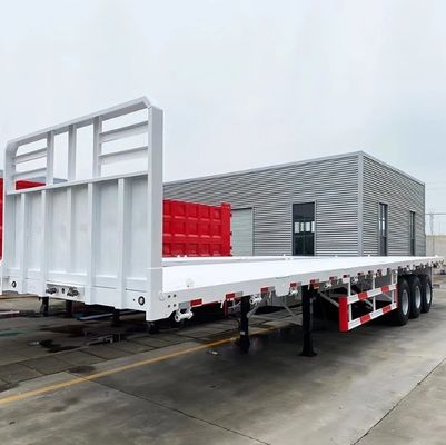 最も人気のある20FT40FT45FTコンテナ・チャシのために13ton*3軸のフラットベッド半トレーラー