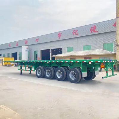 3軸 20FT 40FT コンテナ シャーシ フラットベッド 鉄鋼素材のセミトラック トレーラー