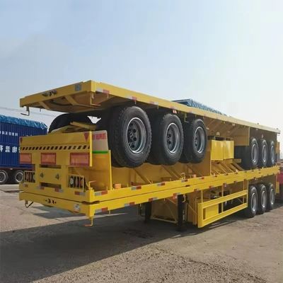 3軸 20FT 40FT コンテナ シャーシ フラットベッド 鉄鋼素材のセミトラック トレーラー