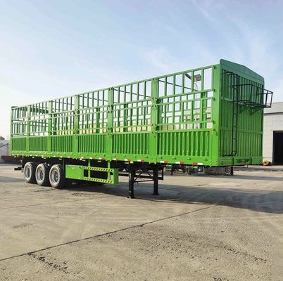 12400X2500X3650mm 3軸 家畜用フェンシング トレーラー フェンシング 貨物トラック 半トレーラー