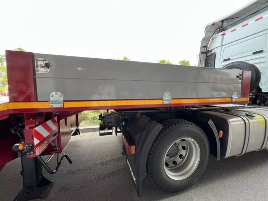 カスタマイズされた 3/4 アクセル 40FT コンテナ 木材 鉄管 トラック用の低床半トレーラー