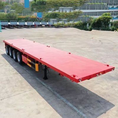 3軸4軸のセミトレーラー 平床コンテナトラック 28t 重荷
