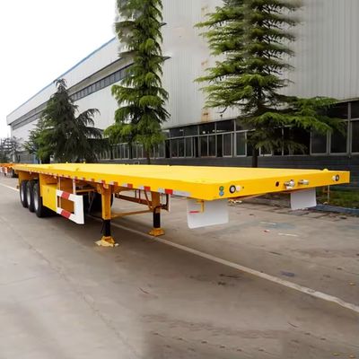 3軸のフラットベッド 半トレーラー トラックトレーラー 20FT 40FT コンテナ シャーシ フラットベッドトレーラー
