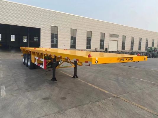 3軸のフラットベッド 半トレーラー トラックトレーラー 20FT 40FT コンテナ シャーシ フラットベッドトレーラー