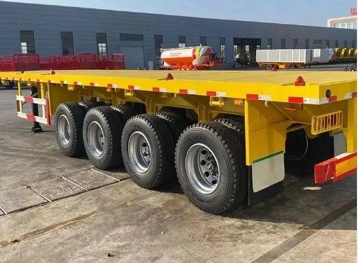 40フィート フラットベッドトレーラー 3Axles 4Axles フラットベッド コンテナ トラック ウォシェン製 半トレーラー