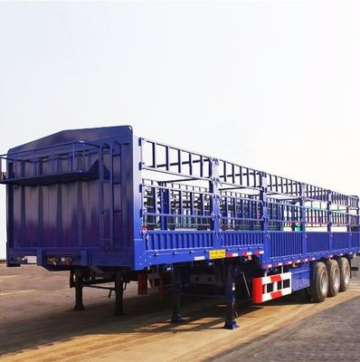 80t ステークタイプセミトレーラー フェンストレーラーを使用して自信を持って野菜を輸送