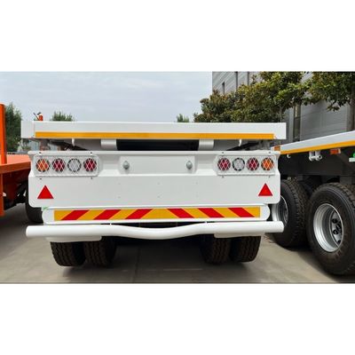 40 フィート 3Axles 4Axles スチール コンテナ トレーラー フラットベッド トラック 半トレーラー タイヤ 12R225