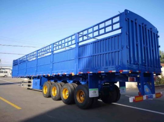 80t ステークタイプセミトレーラー フェンストレーラーを使用して自信を持って野菜を輸送