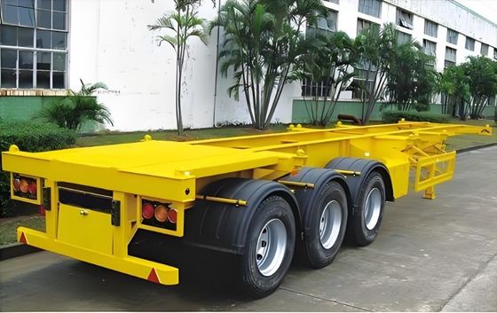 50トンの最大重荷 3軸 20FT 40FT コンテナ シャーシ 骨格 半トラック トレーラー