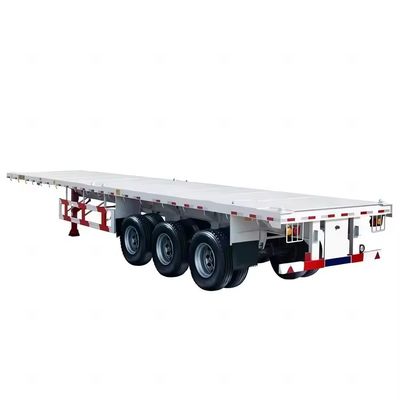 12400*2610*1550mm スチール フラットベッド トレーラー 3軸 4軸 重荷輸送 高耐久性