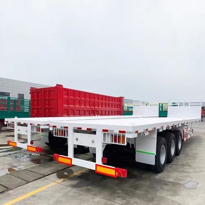12400*2610*1550mm スチール フラットベッド トレーラー 3軸 4軸 重荷輸送 高耐久性