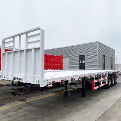 12400*2610*1550mm スチール フラットベッド トレーラー 3軸 4軸 重荷輸送 高耐久性