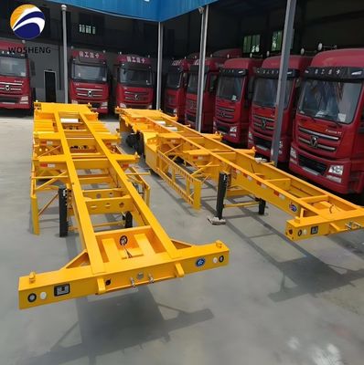 20ft 40ft コンテナトレーラー 2軸 3軸 40T 骨格半トレーラー 12400x2500x1550mm