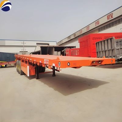 外部 12400*2610*1550mm 3軸4軸 20FT 40FT コンテナのためのフラットベッドセミトレーラー