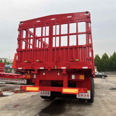 3軸 40-80tons ドロップ サイド 家畜 農場 サイド 壁 フェンス 半トラック トレーラー 直接