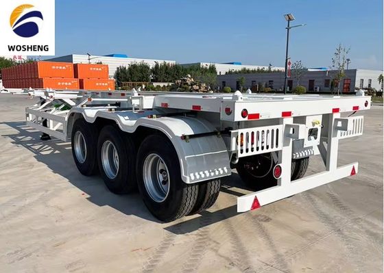 20ft 40ft コンテナトレーラー 3 アクセル骨格半トレーラー 簡単な輸送