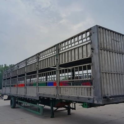 販売 オーダーメイド 3 軸 20-40tons 高 フェンス 半トレーラー 畜産 農場 動物